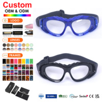Lunettes de sécurité sportives unisexes pour l'extérieur, verres en polycarbonate, lunettes de protection réglables pour le football, le basketball, le tennis, disponibles
