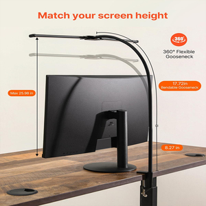 Lámpara de <span class=keywords><strong>Escritorio</strong></span> LED de Doble/Simple Cabezal, Lámparas de <span class=keywords><strong>Escritorio</strong></span> para Arquitectos, Lámpara de <span class=keywords><strong>Escritorio</strong></span> para Oficina que Cuida la Vista, Regulable sin Escalonamientos, Lámpara de Cuello de Cisne <span class=keywords><strong>Ajustable</strong></span> - Product Image 5