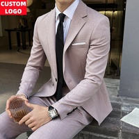 Costume deux pièces pour homme de style britannique, de haute qualité, décontracté, formel, pour mariage, costume de cérémonie