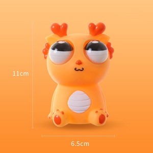 Juguete Antiestrés de Dinosaurio Dragón de Ojos Grandes - Muñeco Lindo con Sonido Explosivo para Aliviar la Ansiedad, de Plástico ABS Azul, Unisex - Product Image 4