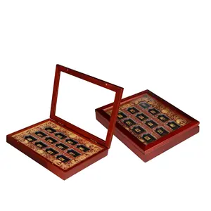收藏时尚独特设计长方形奢华木制礼品硬币收纳礼品盒