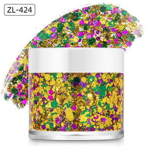 MLM Maquillaje Personalizado de Navidad: Gel Corporal con Purpurina, Mezcla de Purpurina para Uñas, Purpurina para Cabello y Rostro, Adornos Navideños para Uñas - Product Image 1