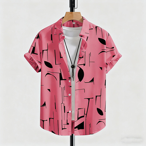 <span class=keywords><strong>Nueva</strong></span> Llegada Camisetas Blancas Casuales para Hombre con Patrón Geométrico, Blusa de Manga Corta, Suministro ODM - Product Image 2