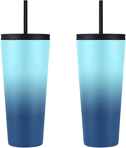 BPA Miễn Phí Tràn Bằng Chứng <span class=keywords><strong>16Oz</strong></span> 20Oz 24Oz Cốc Có Nắp Đậy Và Rơm Bền Thép Không Gỉ Cách Điện Cốc - Product Image 6