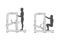 Machine à Squats à la Ceinture à Charge de Plaques, Poignée Réglable, Verrou de Sécurité, Entraîneur du Bas du Corps, Équipement de Musculation Commercial pour Salle de Sport
