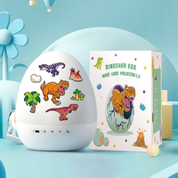 Lámpara de Proyección de Huevo de Dinosaurio de Dibujos Animados Minimalista Wolongmountain - LED, Funciona con Batería, Recargable por USB, Multicolor, Regulable, Luz Nocturna