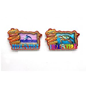 Petites créations artisanales en bois de Miami, États-Unis – Magnifiques objets en MDF plaqué, forme personnalisée, pour anniversaire, aimantés pour réfrigérateur - Product Image 2