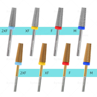 HYTOOS Embouts de ponceuse à ongles 5 en 1, 16 mm, en carbure, à pointe plate et conique, pour le retrait de gel, pour ponceuses électriques, accessoires de manucure