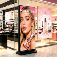 Pantalla Publicitaria de 65, 55 y 85 Pulgadas, Resistente a la Intemperie, para Interiores, Resistente a Vandalismo, Señalización Digital IK10, Kiosco Tipo Tótem con Base