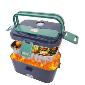 Boîte à lunch électrique 12V/24V/110V 1,8L en acier inoxydable sans BPA, écologique, chauffe-aliments portable pour voiture/camion/usage domestique - Product Image 1