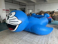 Jouet d'eau gonflable commercial bâche en PVC forme de chat tube remorquable fabricant de bateaux Disco