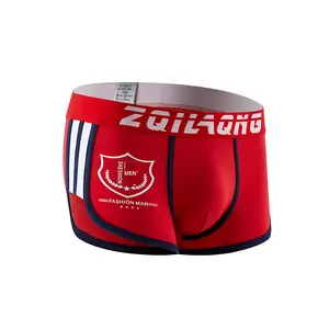Fabrika toptan nefes örme pamuk erkek iç çamaşırı yeni Boxer külot Trendy kore tarzı orta katlı dört köşe şort - Product Image 5