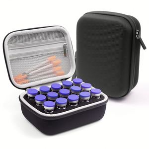 กระเป๋าเก็บขวดอินซูลินแบบพกพา 15 ช่อง ขนาด 10 มล. สำหรับใส่ขวดยาฉีด พร้อมกระเป๋าป้องกันสำหรับเดินทาง - Product Image 1