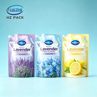 Pochettes souples personnalisées avec bec verseur 500ml 1L pour lessive, liquide vaisselle, adoucissant, savon – Recharge à presser