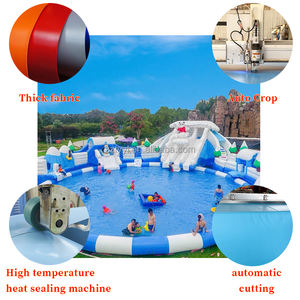 <span class=keywords><strong>Parc</strong></span> <span class=keywords><strong>aquatique</strong></span> au sol gonflable de terre mobile commerciale avec le toboggan de piscine pour la piscine gonflable d'enfants du monde de glace et de neige d'adultes - Product Image 2
