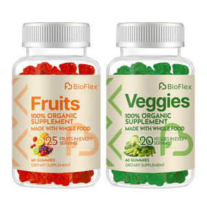 OEMプライベートラベル 天然100%オーガニック ホールフード スーパーグリーンフルーツ＆野菜 グミキャンディサプリメント ビタミン＆ミネラル配合 - Product Image 1