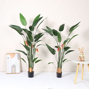 Grande Simulation Plante Verte Oiseau de Paradis Avec Fleur Faux Arbre En Pot Intérieur Salon Décoration Ornements Plantes Bioniques - Product Image 2