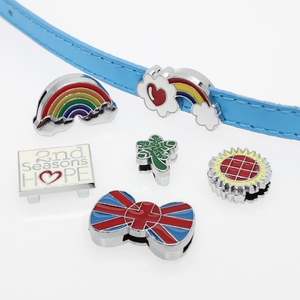 Nhiều mô hình dễ thương quyến rũ 8mm trượt quyến rũ cho Vòng đeo tay vật nuôi cổ áo DIY phụ nữ đồ trang sức làm 8mm trượt Vòng đeo tay quyến rũ - Product Image 1