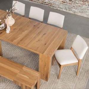 <span class=keywords><strong>Table</strong></span> à Manger Extensible Série Moderne Couleur Bois Massif Meuble de Cuisine pour Appartement - Product Image 3
