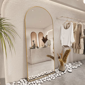 Miroir sur pied luxueux à cadre arqué |   Miroir sur mesure en gros avec cadre doré/noir, <span class=keywords><strong>verre</strong></span> trempé pour chambre à coucher et salon - Product Image 3
