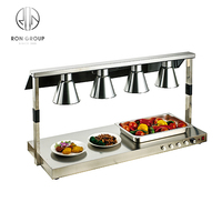 Rongroup, équipement de restauration de buffet d'hôtel le plus vendu, chauffe-plats électrique à trois ampoules, station de conservation de la chaleur, lampe chauffante