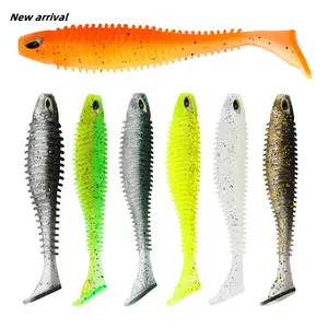  Señuelo de pesca al por mayor 6,5 cm/8cm/11cm luminoso T paleta cola cebo suave plástico pesca cebo sábalo señuelo cebo artificial