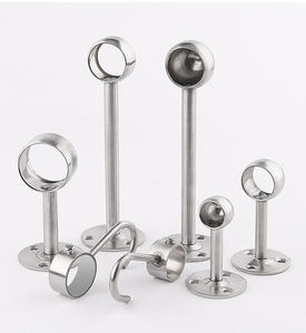 16/19/22/25/32mm bride de tuyau en acier inoxydable bride siège armoire <span class=keywords><strong>placard</strong></span> tige cintre support de tuyau et <span class=keywords><strong>crochet</strong></span> de tige - Product Image 1