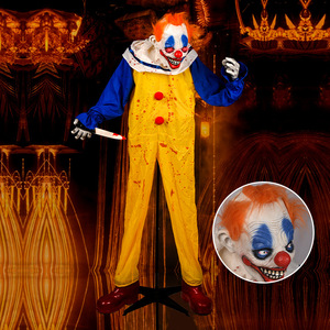 Grande figurine animatronique d'Halloween, fantôme debout transfrontalier, clown électrique effrayant pour maison hantée - Product Image 5
