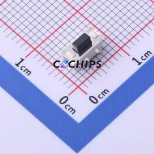 YTSB001A0382501B Tactile Switch SMD Switch Single Pole Single Throw Rectangle Button 2.5N Horizontal Mount - Product Image 1