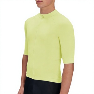 Maillot de cyclisme vert olive à manches courtes, fermeture éclair intégrale, pour homme, vêtements de sport d'extérieur, voyages, entraînement, maillots de cyclisme en vente - Product Image 4