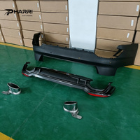 Nouvel ensemble de pare-chocs arrière Audi A4 B9 2017-2019, style RS4 ABT Sport, diffuseur de lèvre, embouts d'échappement en acier inoxydable
