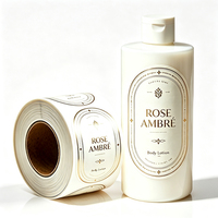 Étiquettes adhésives personnalisées imperméables enroulables pour flacons de lotion corporelle et cosmétiques