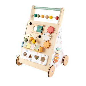 Andador de madera transfronterizo para aprendizaje temprano para niños pequeños; Andador de arrastre; Juguete andador para bebés con capacidad de carga de 10 kg - Product Image 5