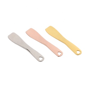 Espátula Cosmética de Acero <span class=keywords><strong>Inoxidable</strong></span> y Aleación de Zinc, Mini, 6cm, para Mezclar Crema de Ojos, Masaje Facial, Herramienta de Belleza OEM 2026 - Product Image 2