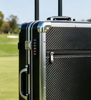 Valise à roulettes en aluminium avec serrure TSA intégrée, bagage léger pour les vacances, roues universelles, vente en gros de bagages