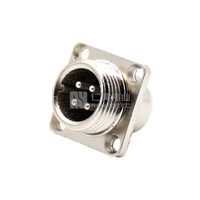 Conector Circular Serie GX GX12, Receptáculo de Terminal de Tornillo, Conector Macho de 4 Orificios para Soldar, Plateado