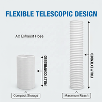 Tuyau de ventilation télescopique flexible en PP, logo personnalisé, pour climatiseur, vente en gros, OEM, ODM, en vrac
