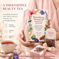Kruidenextract Vlindererwt Thee Mengsel Hibiscus Groene Rooibos Blauwe Bes Lavendel Beauty Ritual Kruidenthee