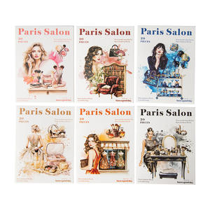 Autocollants pour animaux de compagnie, lot de 20 pièces, série salon parisien, thème mode, décoration, base autocollants - Product Image 5