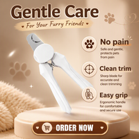 Coupe-ongles multifonction LED pour animaux de compagnie, évite de couper les vaisseaux sanguins, sûr pour chiens et chats, outil de toilettage pour animaux, ODM OEM, faible MOQ