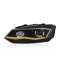 Phares avant en matériau PC Les Vision pour Polo 2011-2018 ; Phares projecteurs LED modifiés avec clignotants