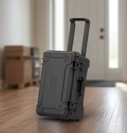 Valigia rigida protettiva per attrezzature di grandi dimensioni con ruote direzionali e tirante, con schiuma pretagliata e maniglia, per armi e sicurezza - Product Image 6