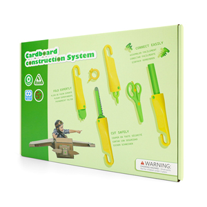 Yükseltildi 130 parça karton inşaat araç kutusu | Çocuklar için kök ve buhar eğitici oyuncaklar | Evde oyun + sınıf öğrenme - Product Image 5