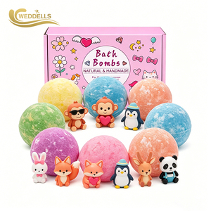 Bombe de bain personnalisée sans étiquette, naturelle, surprise magique, arc-en-ciel, bulles, jouet pour enfants à l'intérieur, cadeau - Product Image 3