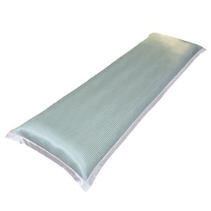 Cooling Ice Silk Long Pillowcase 1.5M Rectangle Plain <b>Light</b> Gray Home Couple Use - Product Image 5