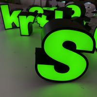 Enseigne LED 3D personnalisée pour les devantures de magasins et les entreprises - Acrylique imperméable, acier inoxydable, publicité extérieure, options de logo personnalisé