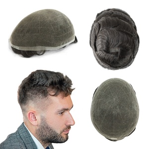 Bh ren-đầy đủ pháp ren cũng tẩy trắng phía trước knots tóc con người thay thế người đàn ông tóc giả tóc giả tóc con người hệ thống - Product Image 1