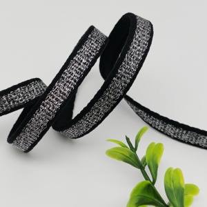 Jacquard Shiny Band Low MOQ Bra Custom Design <b>Webbing</b> for Clothing Sport Underwear Non-Elastic Waistband Woven Bands Tape Band - Product Image 4