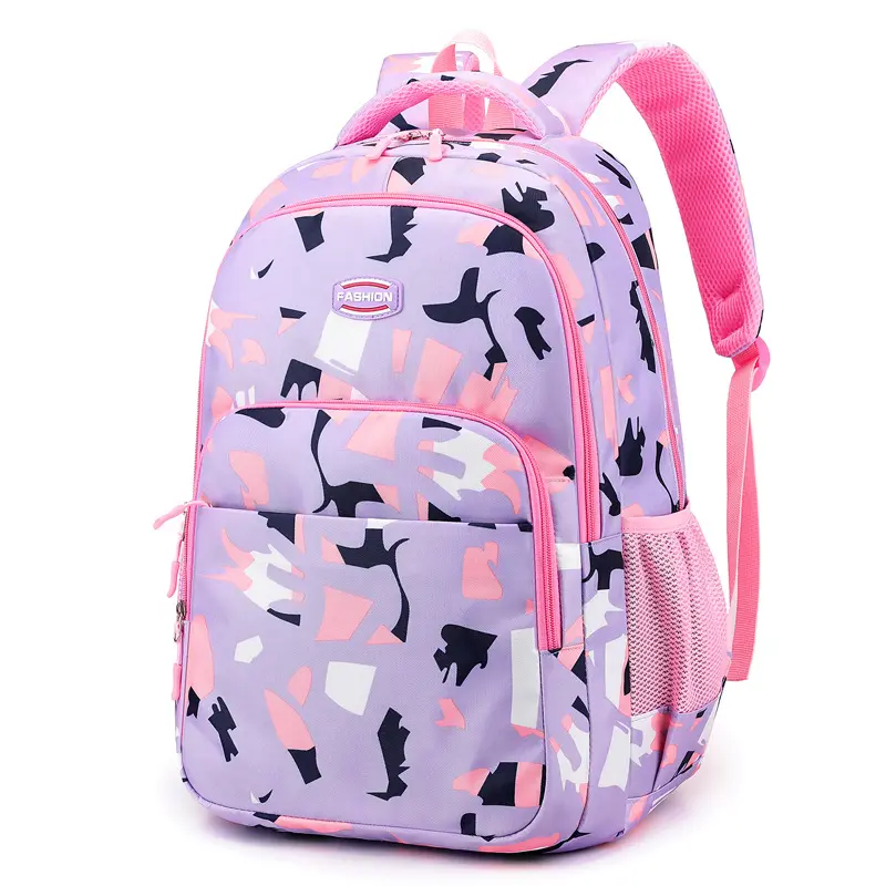 Nouveau sac d'école de mode sac à dos pour les filles de l'école primaire léger charge réduction crête protection 6-12 ans sac à dos