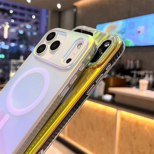 เคสโทรศัพท์ Aurora Gradient Matte Magnetic สำหรับ iPhone 17 Pro Max 16 15 14 Plus, เคส iPhone 17 Pro แบบลูกฟูกเคลือบไฟฟ้า - Product Image 4